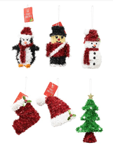 Tinsel Decoration Asst