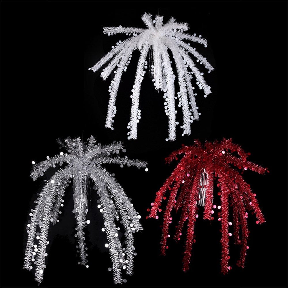Tinsel Fountain 3 Asst R/W/S (90cm)