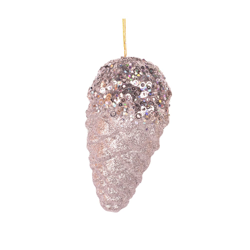 Silver Glitter Pinecone (8cm)