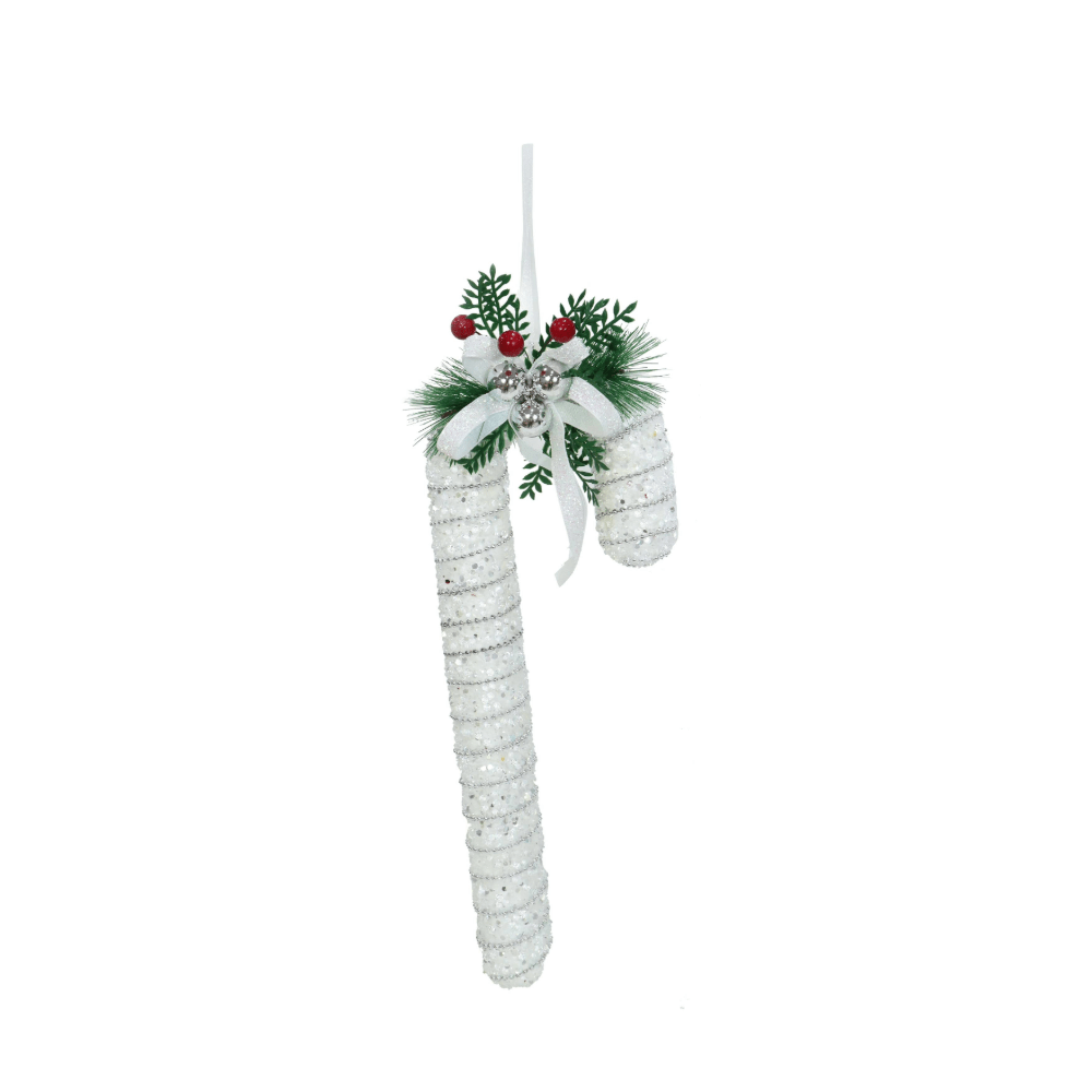 Sparkly Candycane with Pine Deco Assorted